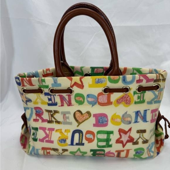 Dooney and Bourke Rainbow Print Y2K Two Way Bag and Matching Wristlet - Picture 2 of 14